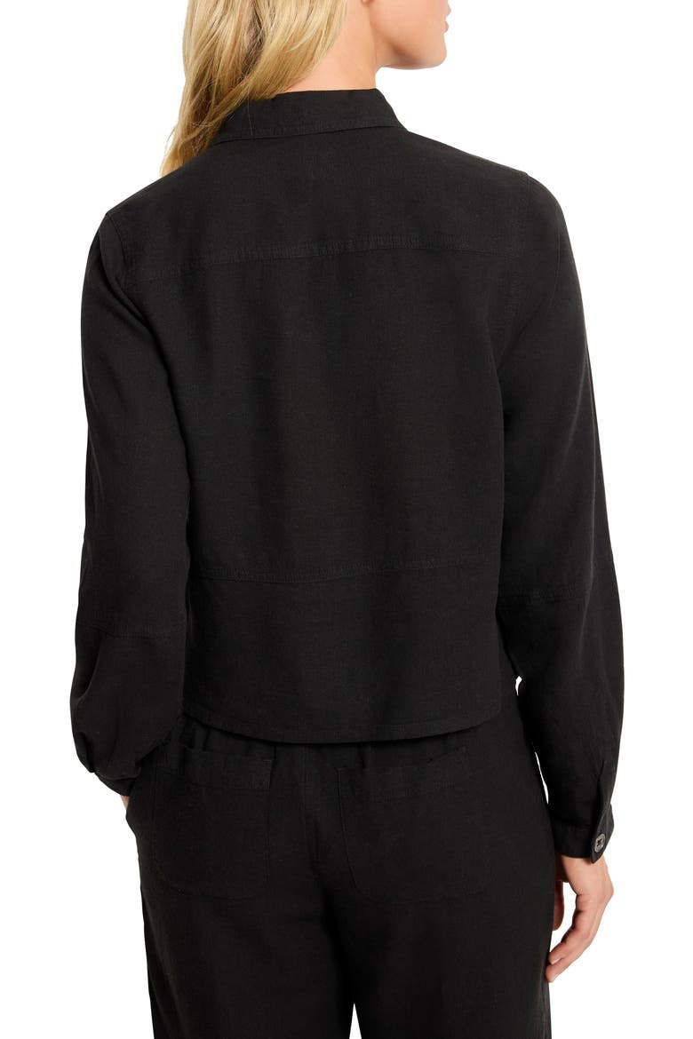 Rumba Linen Blend Shirt Jacket, Alternate, color, BLACK ONYX