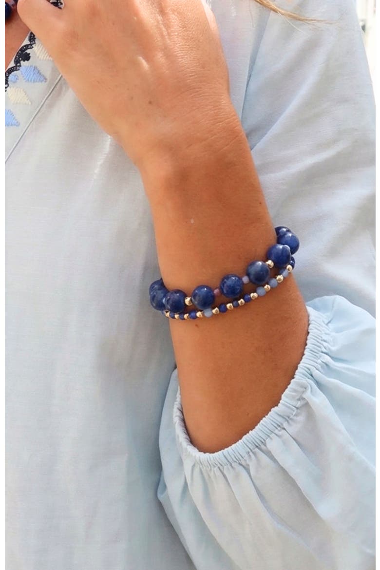 Lapis Dot Bracelet, Alternate, color, Blue