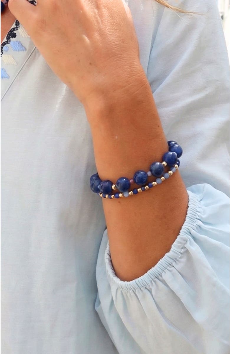 Stella & Dot Lapis Dot Bracelet, Alternate, color, Blue