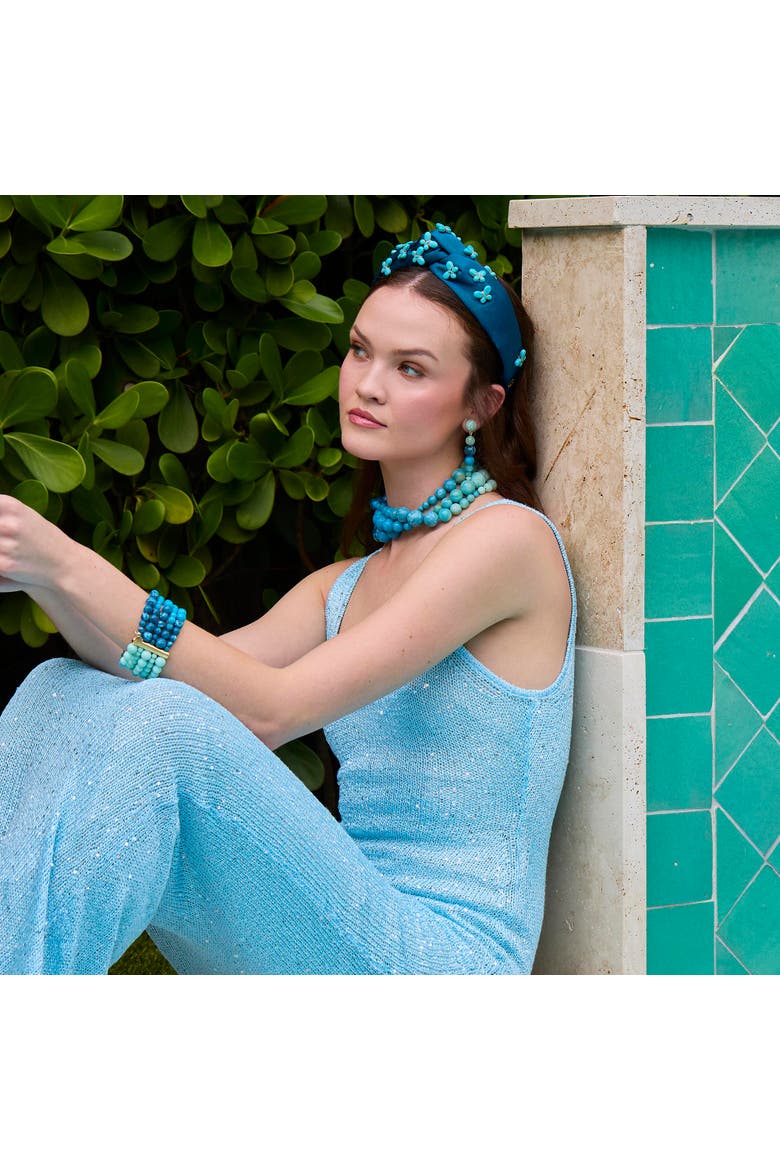 Marlene Butterfly Embellished  Headband, Alternate, color, INDIGO