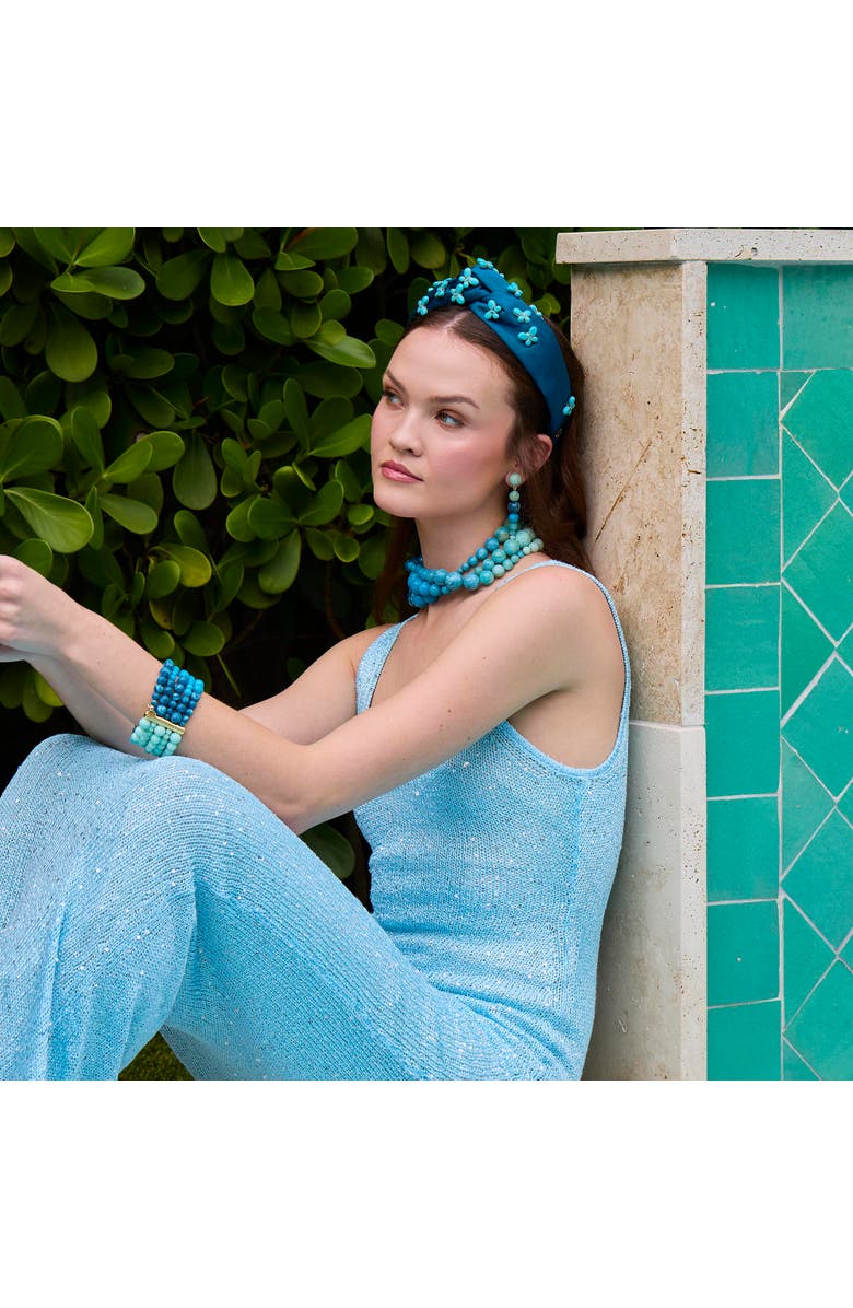 Lele Sadoughi Marlene Butterfly Embellished  Headband, Alternate, color, Indigo