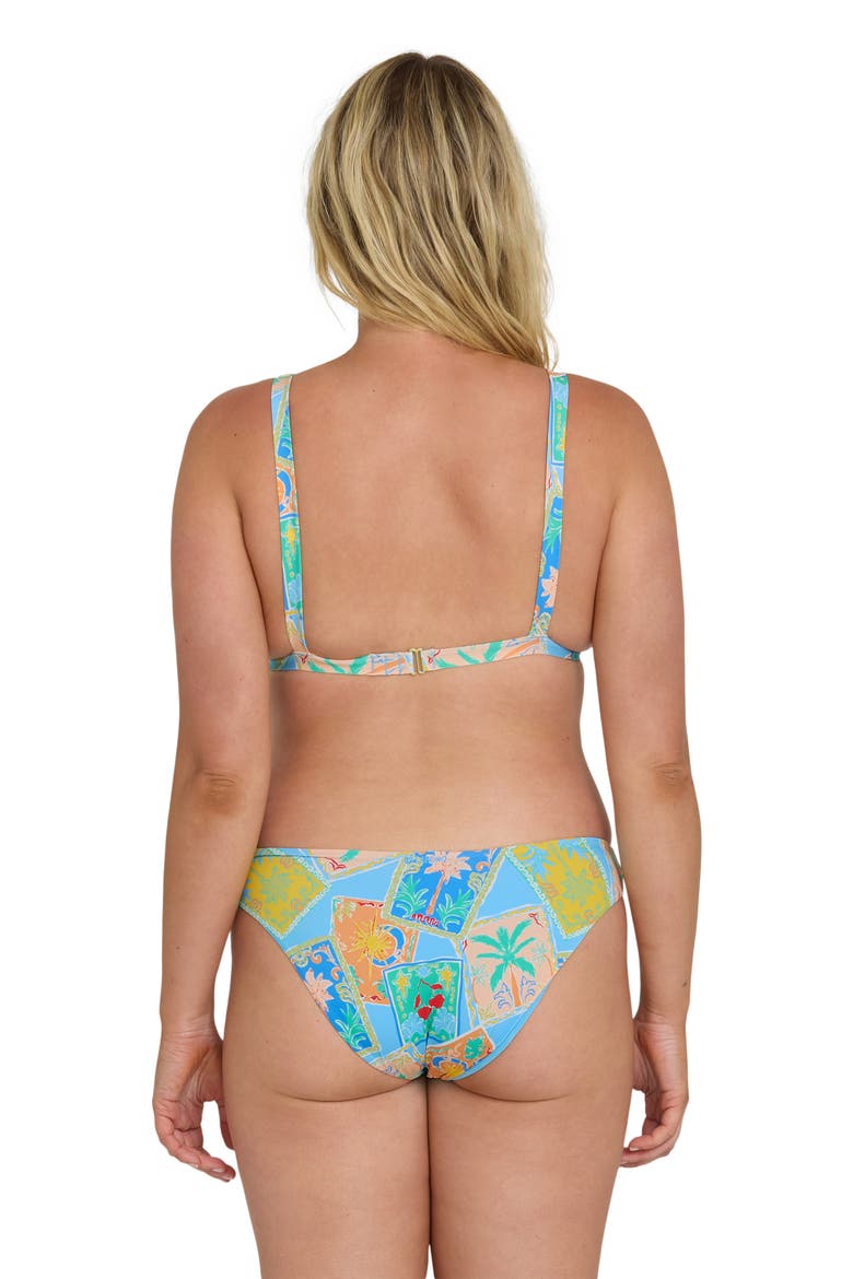 Coastal Cruise Sunni Plunge Bikini Top, Alternate, color, DREAM BLUE