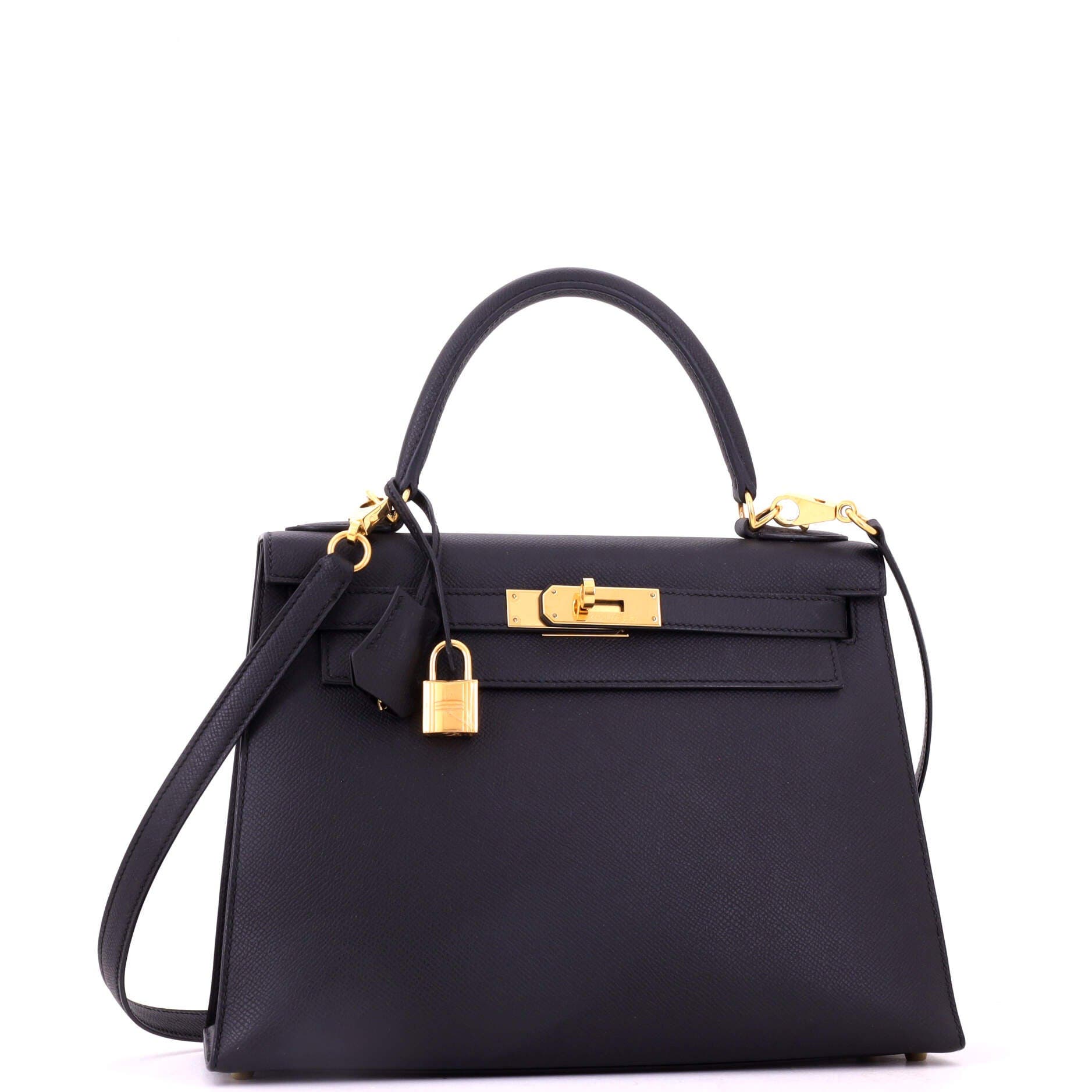 Kelly Handbag Black Epsom with Gold Hardware 28, Alternate, color, Black