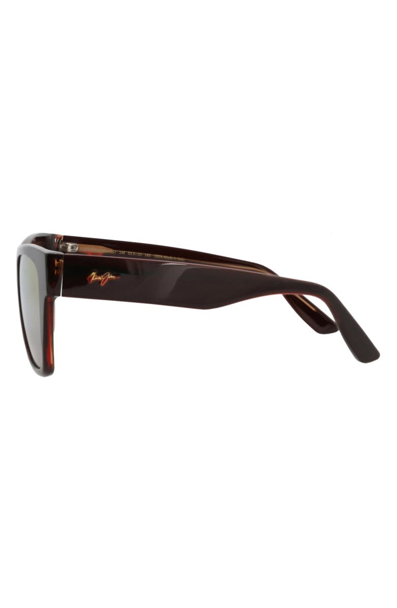 Maui Jim 54mm Core Square Polarized Sunglasses, Alternate, color, Brown Brown Gold