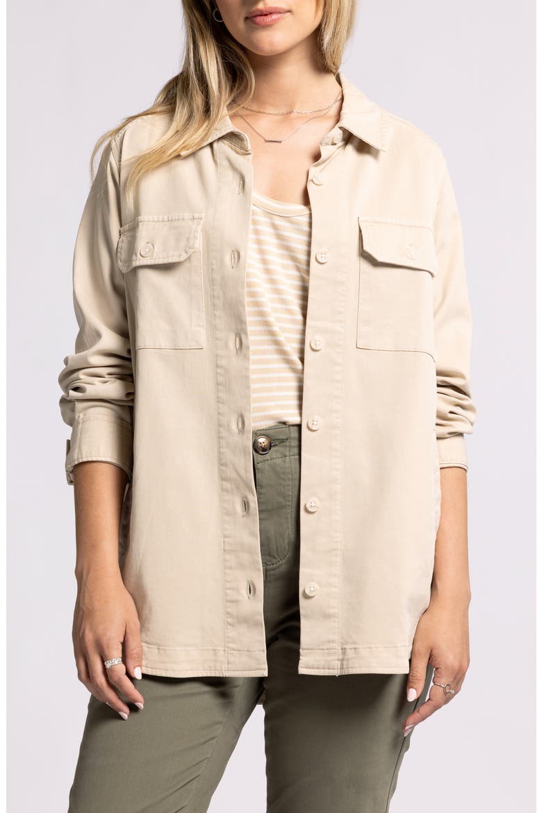 Jayla Utility Shirt Jacket, Main, color, OYSTER GREY
