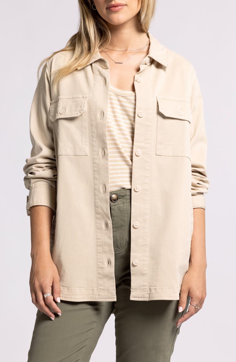 Thread & Supply Jayla Utility Shirt Jacket, Main, color, Oyster Grey