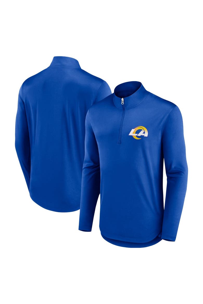 Men's Fanatics Branded Royal Los Angeles Rams Quarterback Quarter-Zip Top, Main, color, Royal