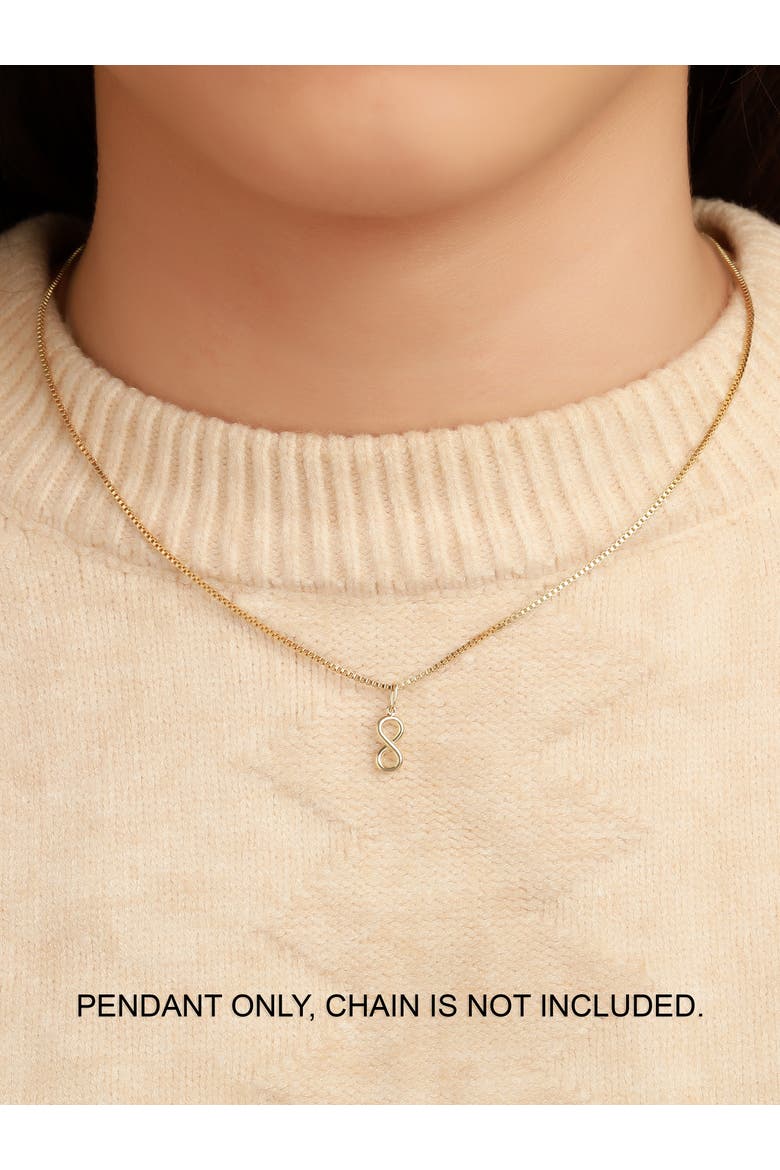 Infinity Pendant in 14K Gold, Alternate, color, Yellow Gold
