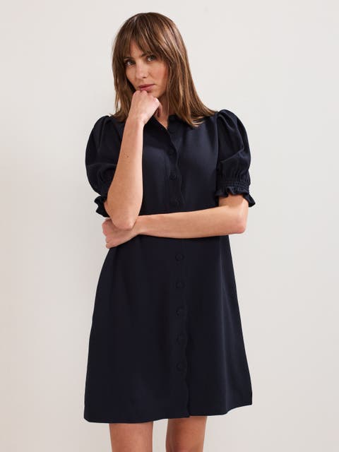 Candice Scallop Detail Shirt Dress