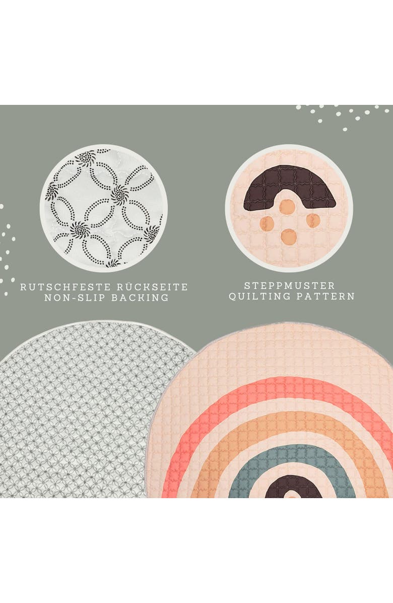 Hakuna Matte Quilted Playmat, Boho Rainbow 59 Inch Circle, Alternate, color, Multicolored