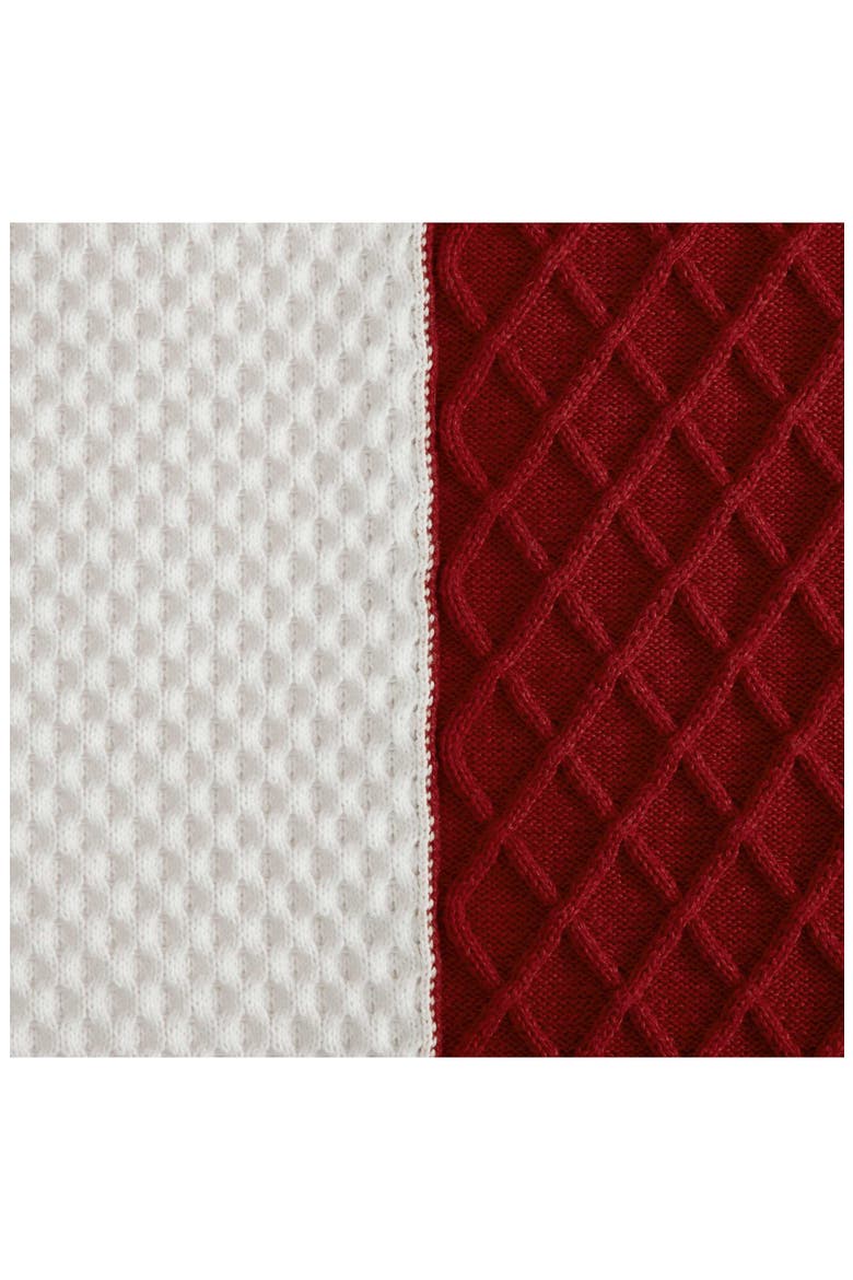 Mixed Knit Flag Throw, Alternate, color, NAVY BLUE/ RED/ WHITE