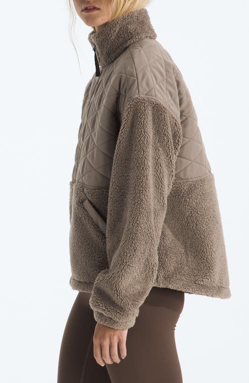 The North Face Cabin Fleece Hooded Jacket In Brown