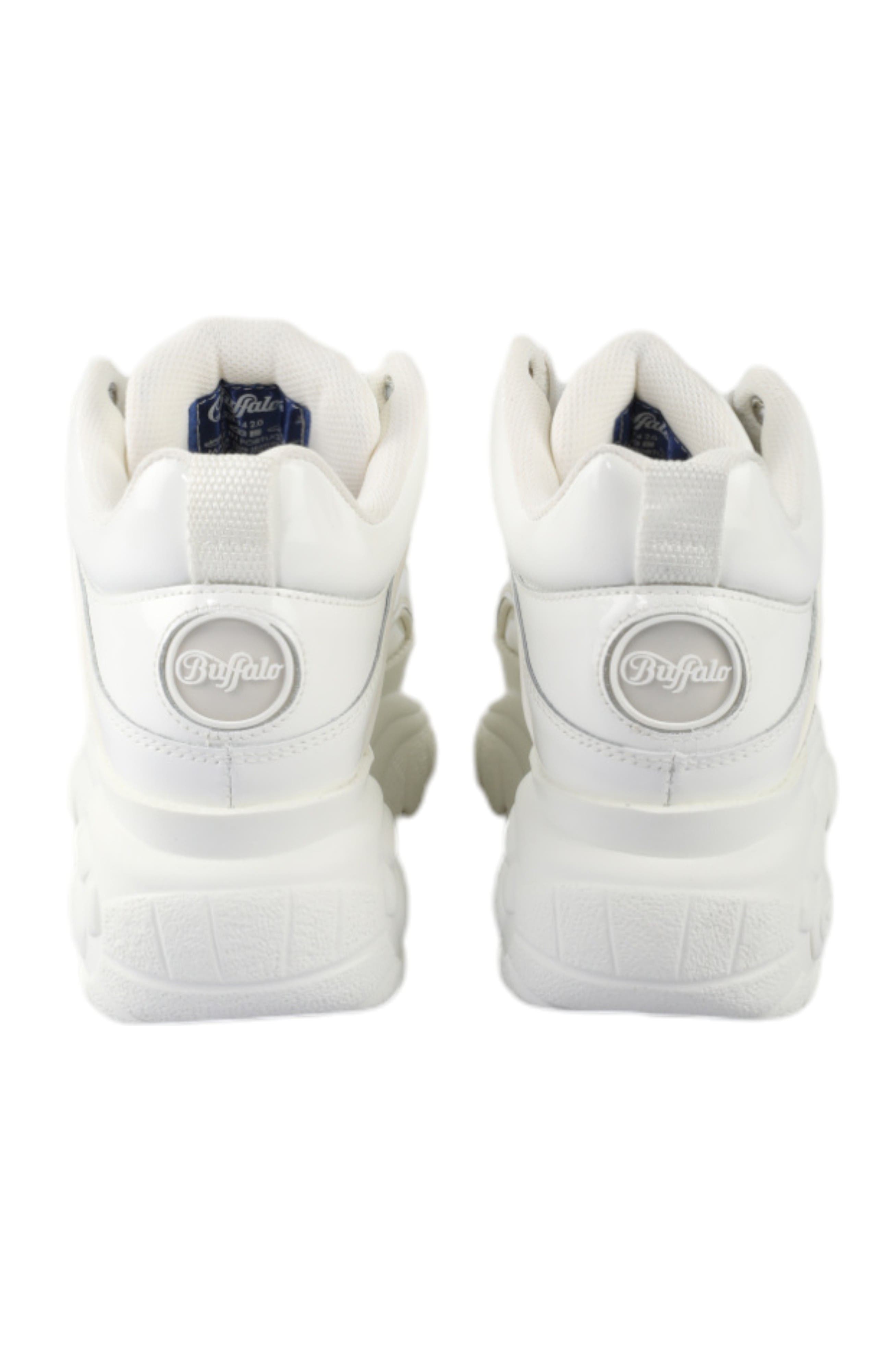 Buffalo Boots Classic Low Patent Leather Sneaker, Alternate, color, White