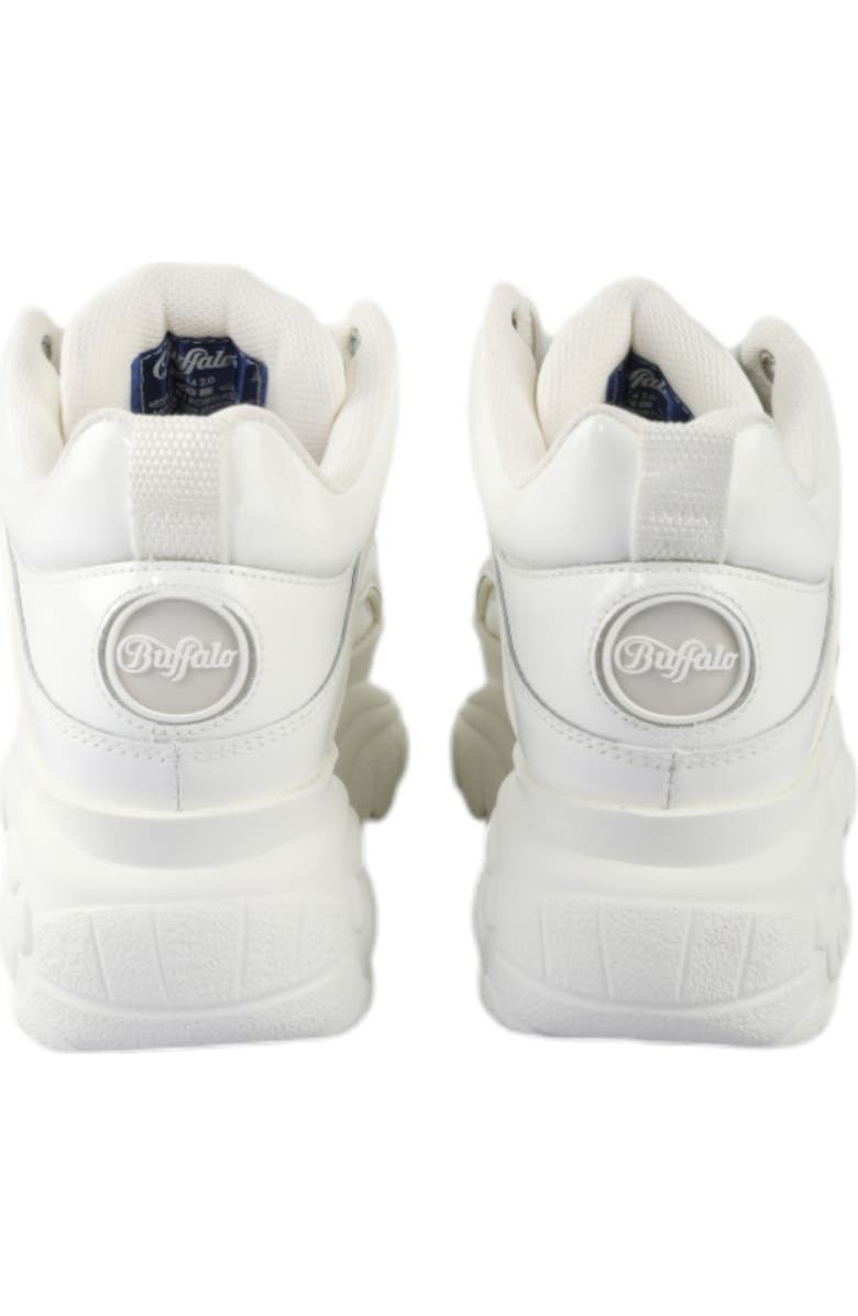 Buffalo Boots Classic Low Patent Leather Sneaker, Alternate, color, White