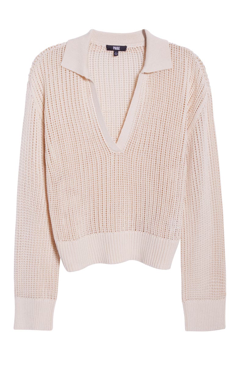 PAIGE Riva Open Stitch Sweater, Alternate, color, Neutral Ecru