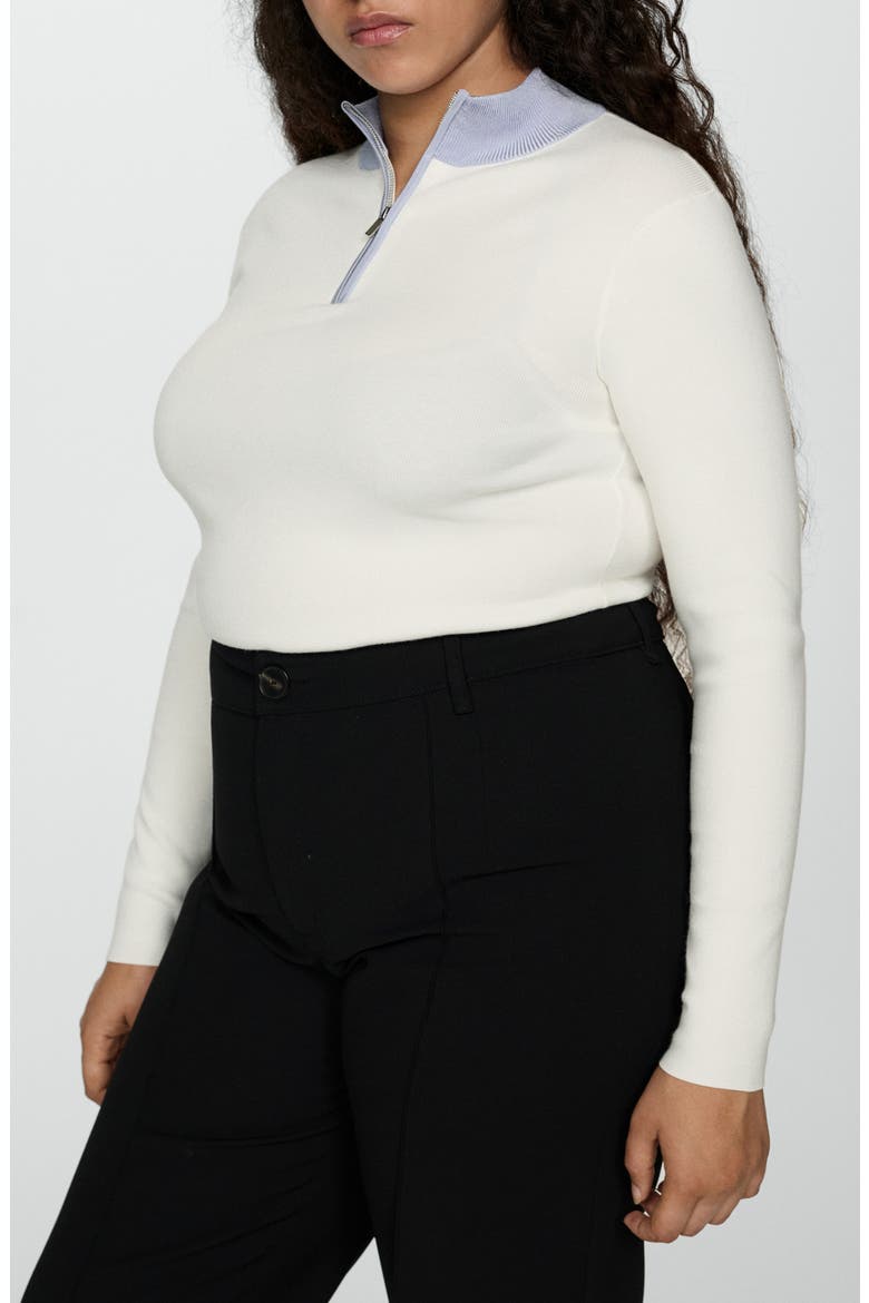 Quarter Zip Sweater, Alternate, color, ECRU