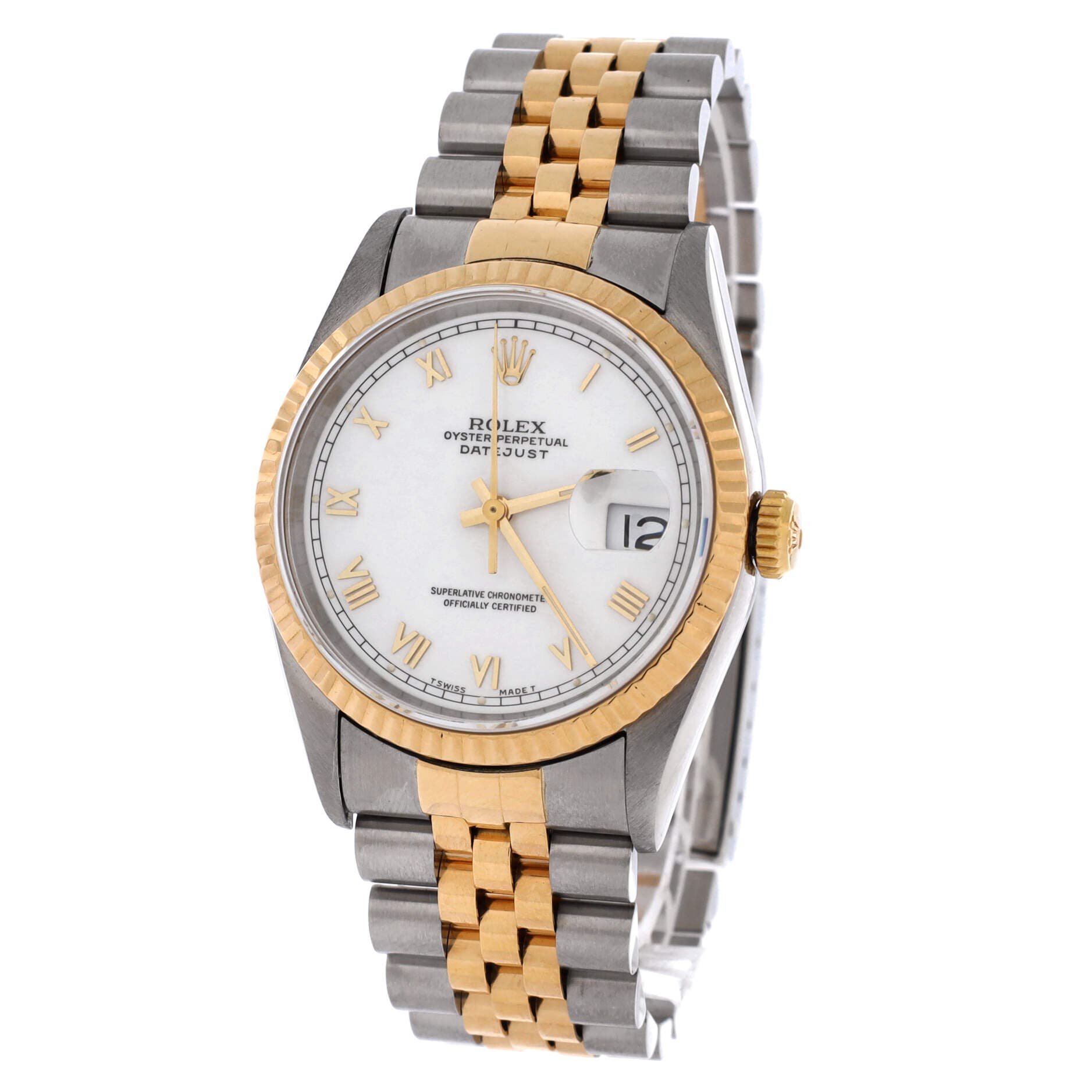 Oyster Perpetual Datejust Automatic Watch Stainless Steel and Yellow Gold 36, Alternate, color, Metallic Silver