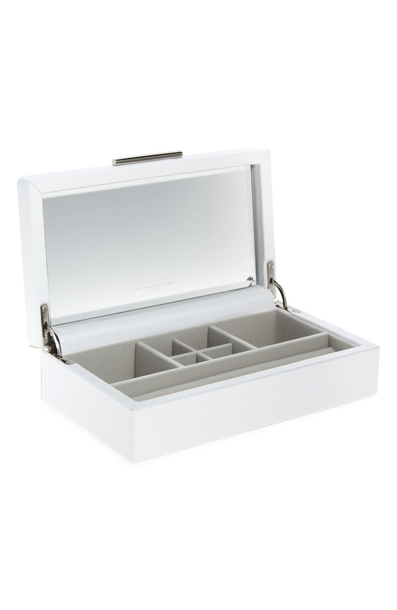 The White Company Medium Leather Jewelry Box, Alternate, color,