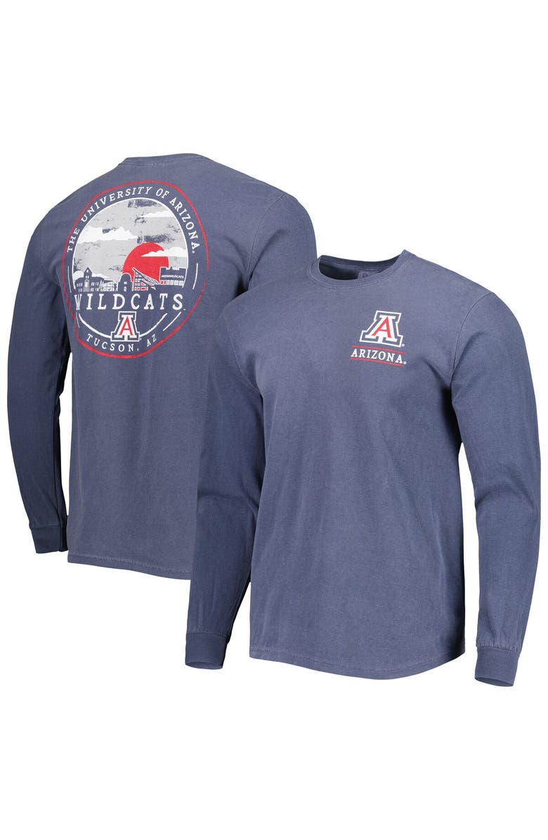 IMAGE ONE Men's Navy Arizona Wildcats Circle Campus Scene Long Sleeve T-Shirt, Main, color, Navy