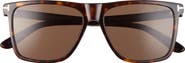 TOM FORD 57mm Fletcher Square Sunglasses