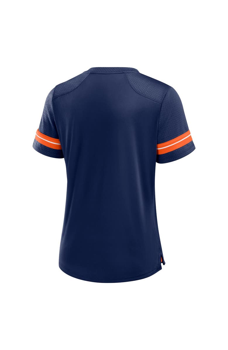 FANATICS Women's Fanatics Navy Denver Broncos Play Script Lace-Up T-Shirt, Alternate, color, 