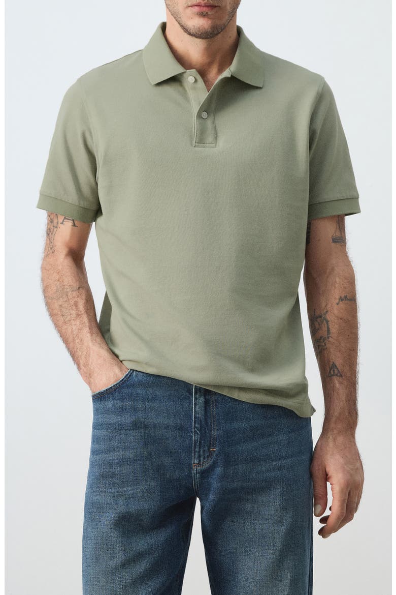Regular Fit Cotton Piqué Polo, Main, color, MINT GREEN