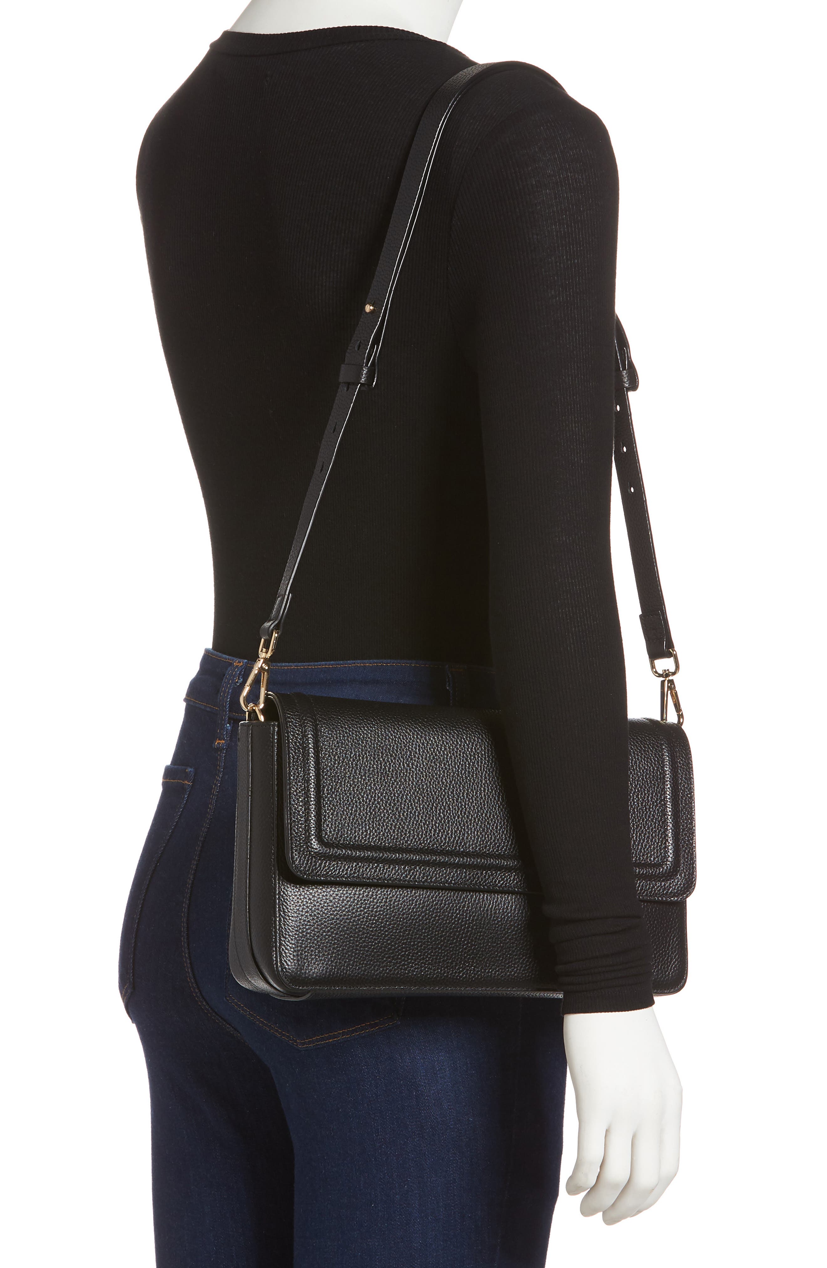 Nordstrom Magnolia Leather Shoulder Bag, Alternate, color, 