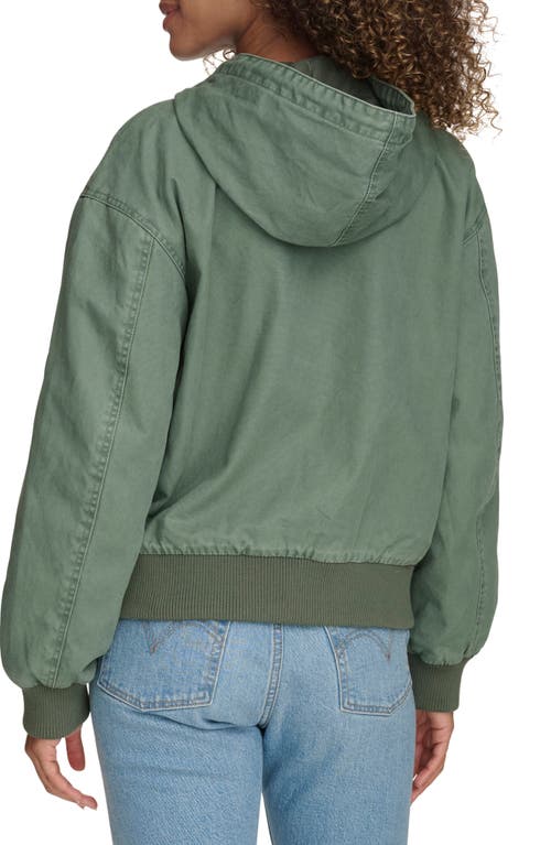 Levi's® Cotton Zip Work Hoodie In Laurel Green