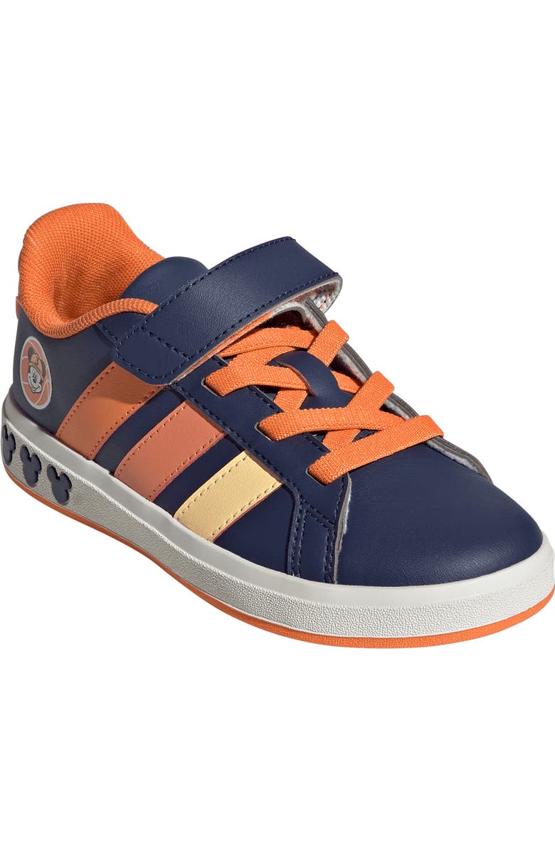 adidas x Marvel Kids' Grand Court Sneaker, Main, color, Dark Blue/ Tangerine/ Orange
