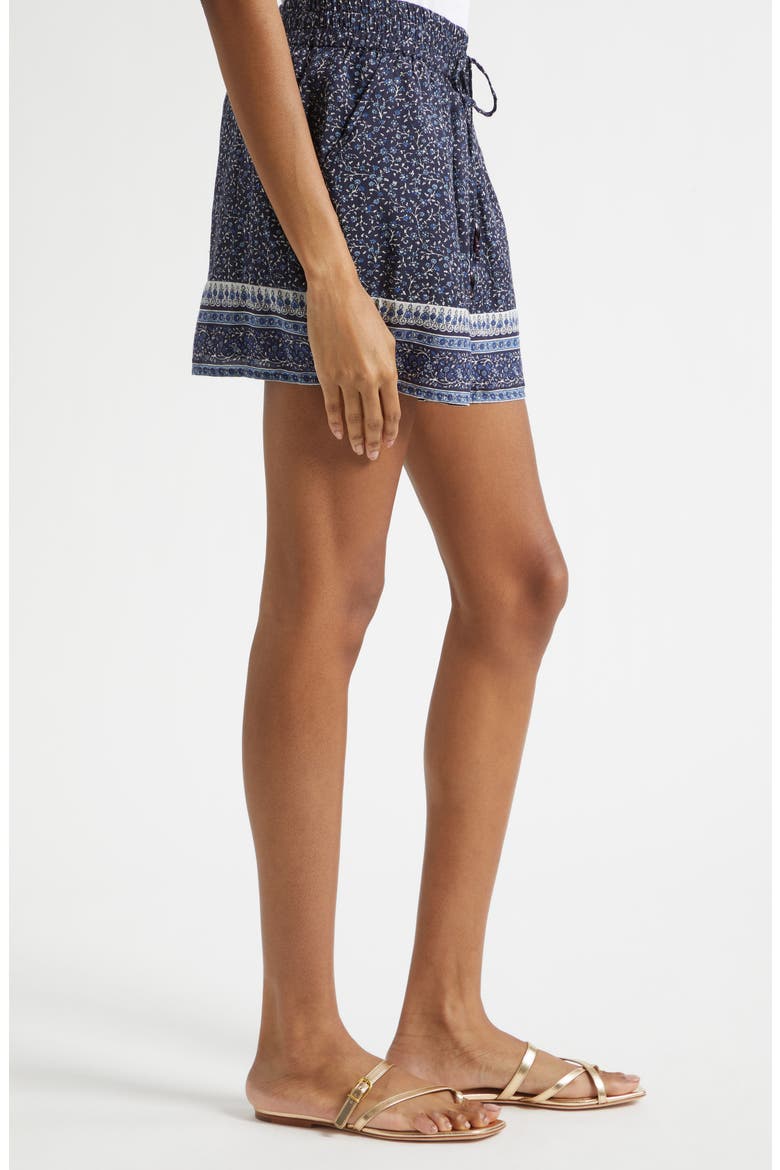 Vilvaldi Tie Waist Shorts, Alternate, color, NAVY MULTI