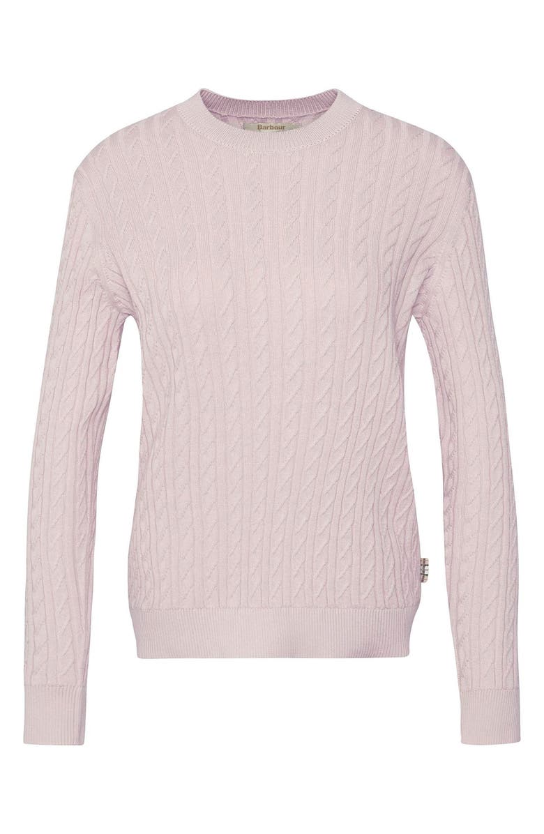 Barbour Hartland Cotton Cable Crewneck Sweater, Alternate, color,