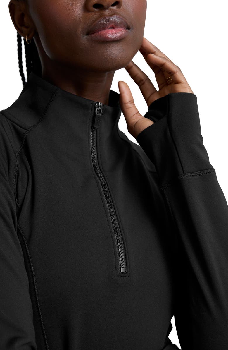 Beyond Yoga Allure Half Zip Top, Alternate, color, Black