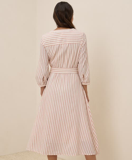 Pact Organic Cotton Sunset Lightweight Cotton Easy Dress In Zuma Stripe