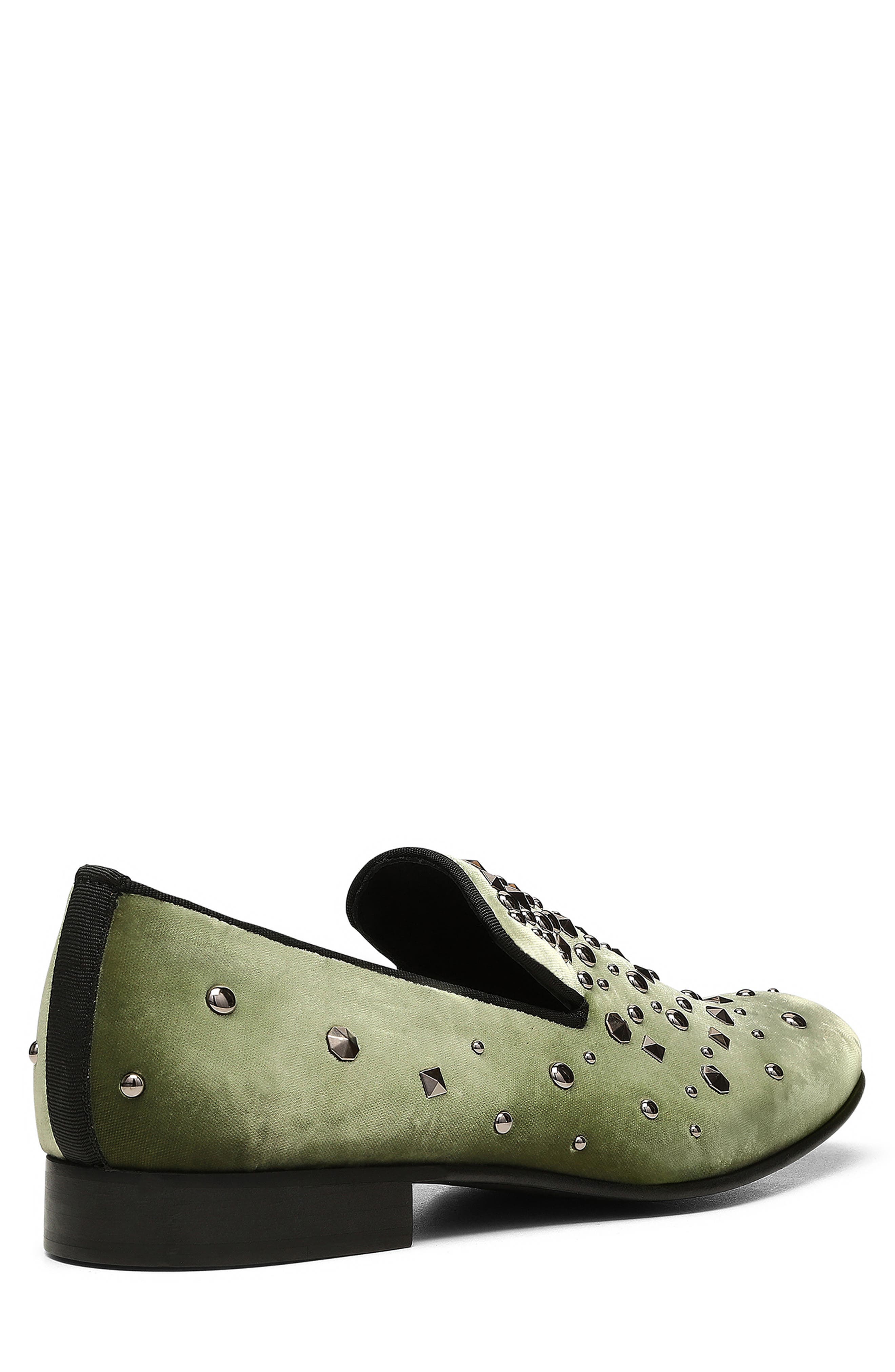 Donald Pliner Spencer Studded Loafer, Alternate, color, Green