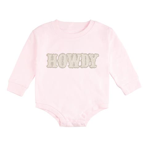 Howdy Patch Western Long Sleeve Romper