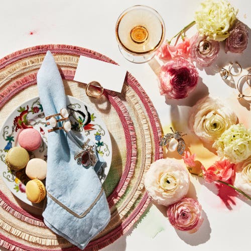 Joanna Buchanan Ruffle Edge Straw Placemat, Set Of Four