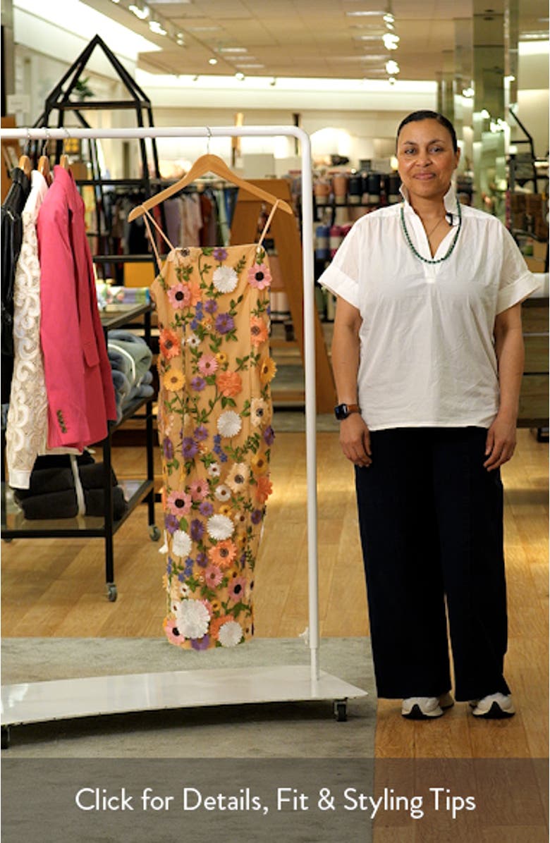 Floral Embroidery Midi Dress, sales video thumbnail