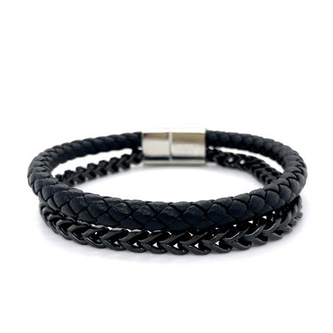 Ox Link in Noir Men's Cuff