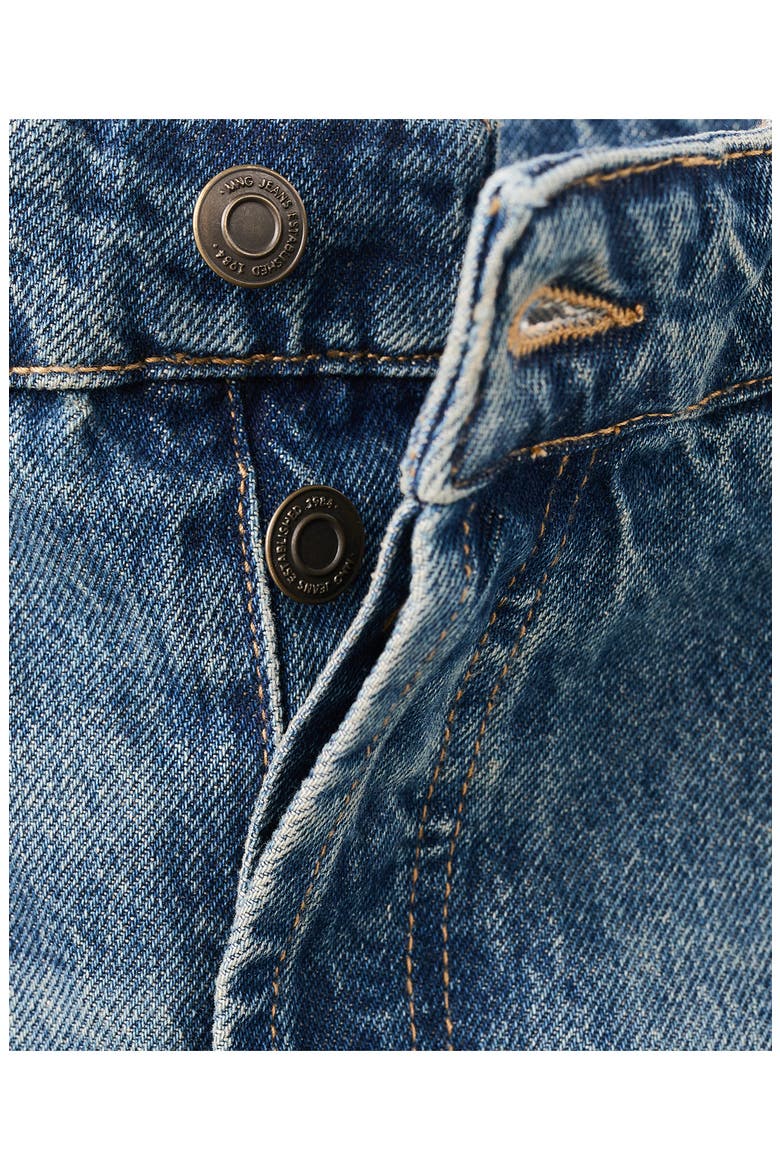 Low Rise Straight Leg Jeans, Alternate, color, MEDIUM BLUE