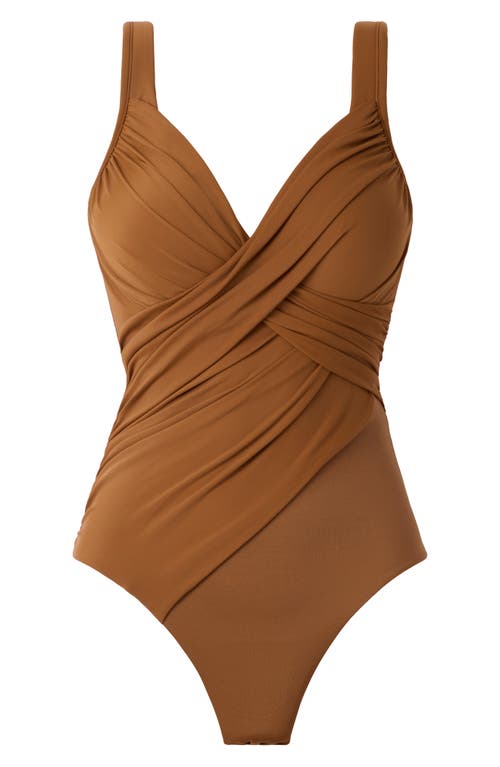 Shop Miraclesuit ® Rock Solid Revele One-piece Swimsuit In Bronze Brown