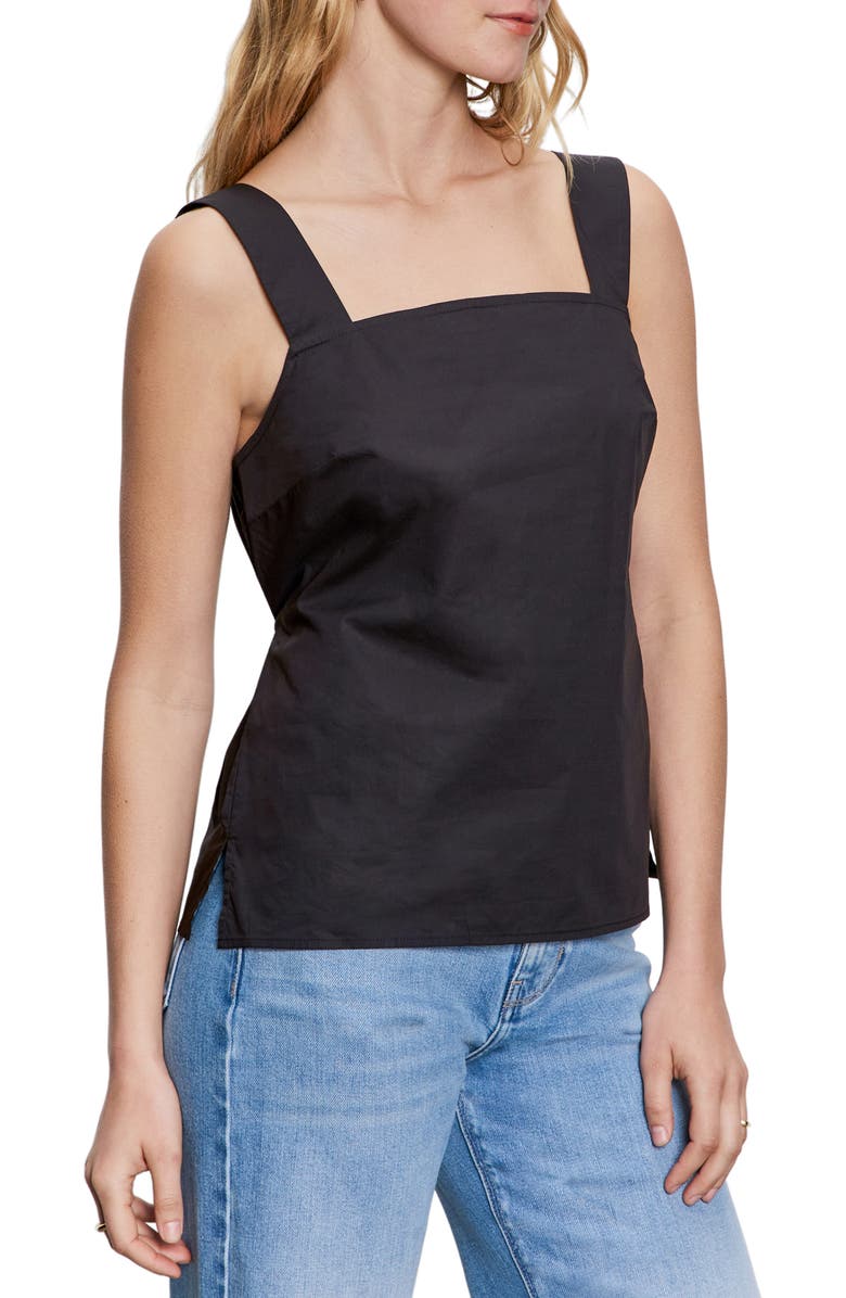 Sanctuary Desert Cotton Poplin Tank, Alternate, color, Black