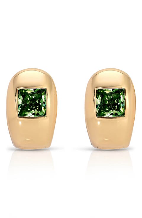 Touch of Crystal Hoop Earrings