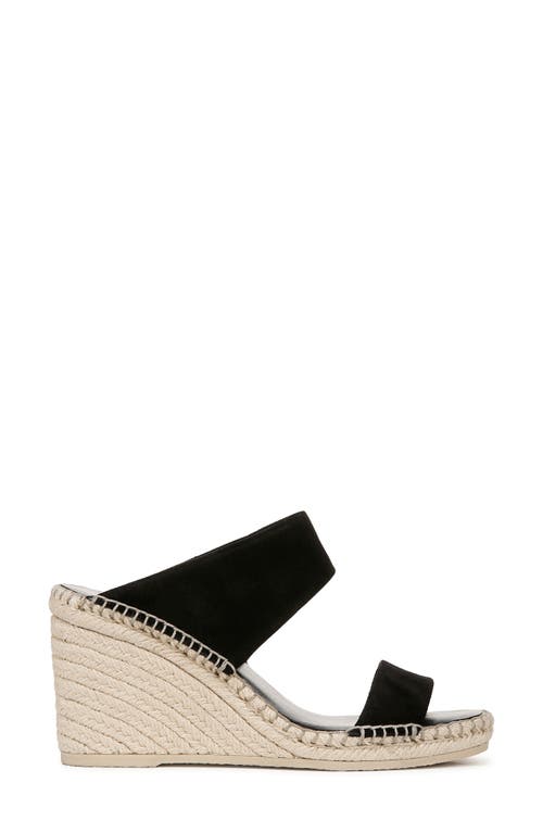 Vince Greta Espadrille Platform Wedge Slide Sandal In Black