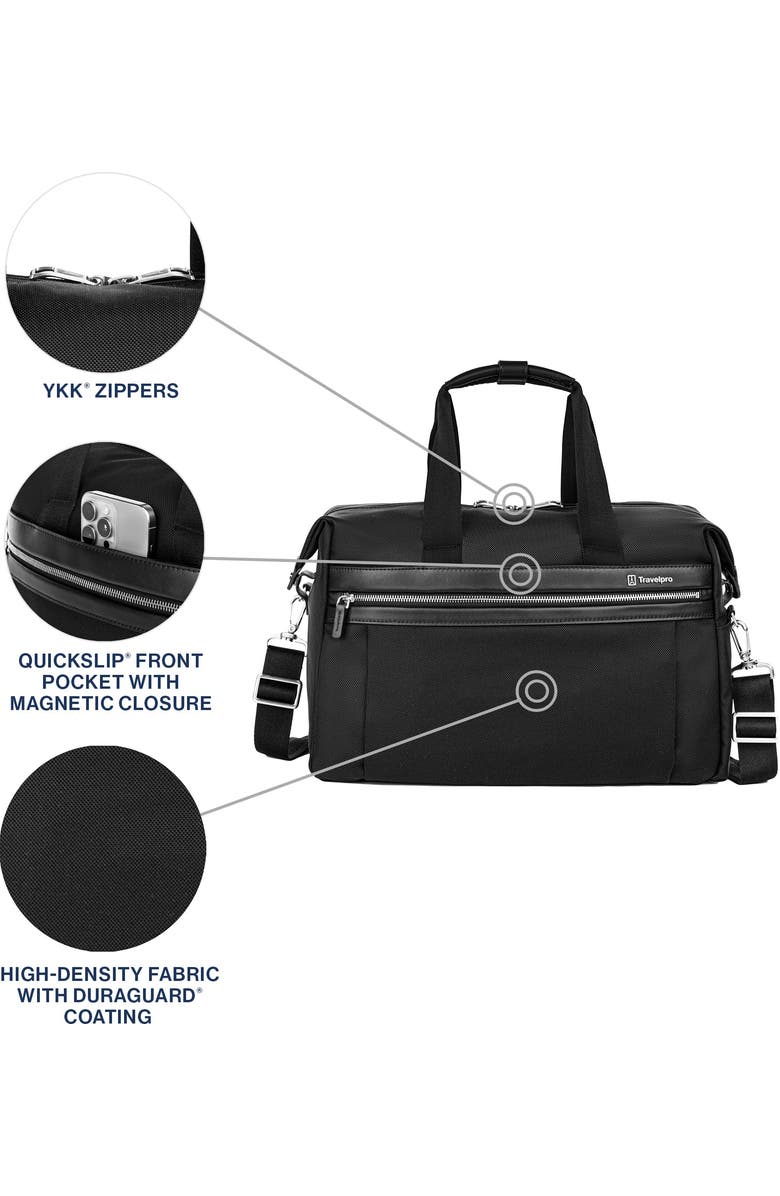 TRAVELPRO Platinum Elite Carry on Soft Travel Underseat Tote Bag, Alternate, color, Black