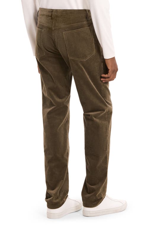 Theory Crosby Corduroy Slim Straight Leg Pants In Brown