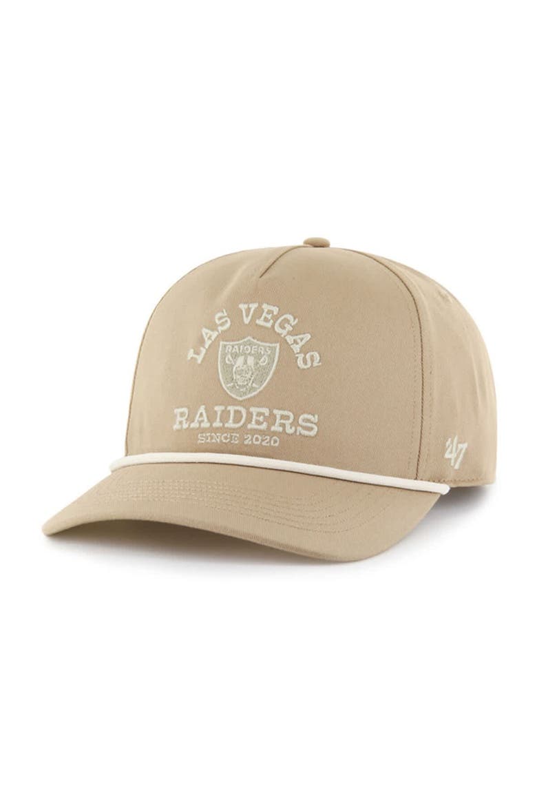 Men's '47 Khaki Las Vegas Raiders Canyon Ranchero Hitch Adjustable Hat, Main, color, Khaki