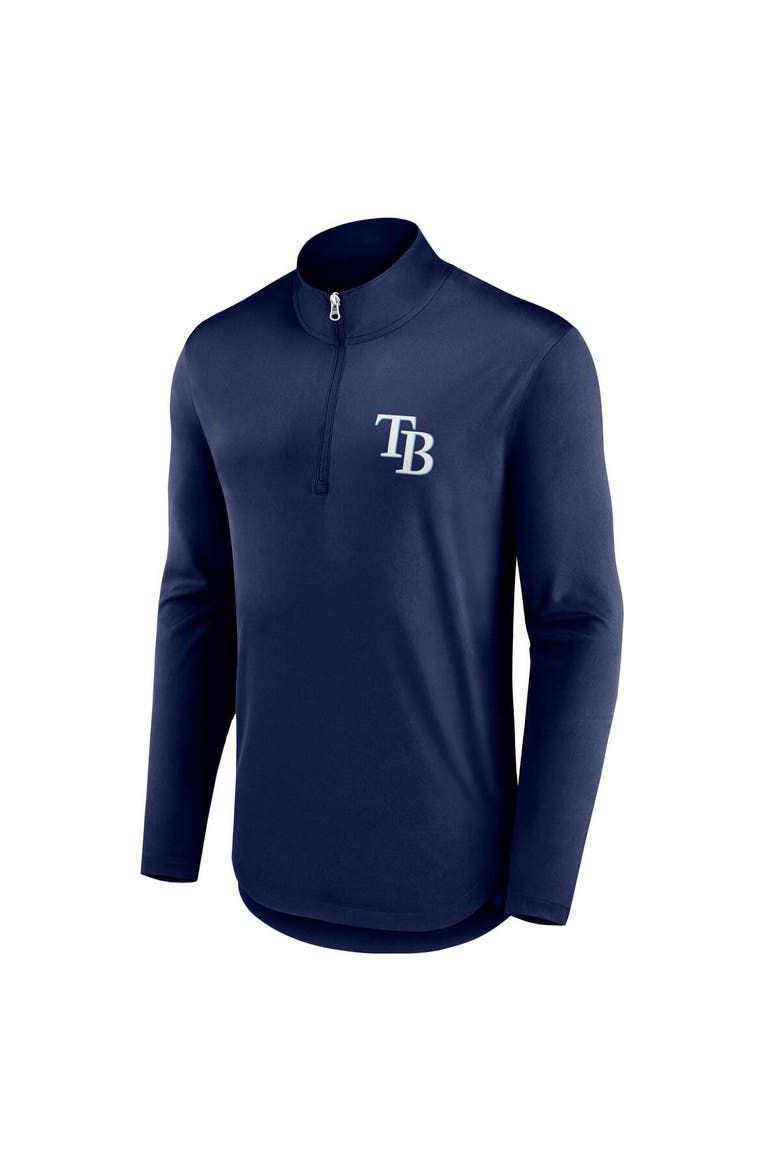 Men's Fanatics Branded Navy Tampa Bay Rays Quarterback Quarter-Zip Top, Alternate, color, Navy