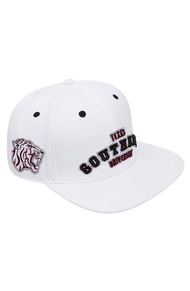 PRO STANDARD Men's Pro Standard White Texas Southern Tigers Evergreen Wool Snapback Hat, Main, color, White