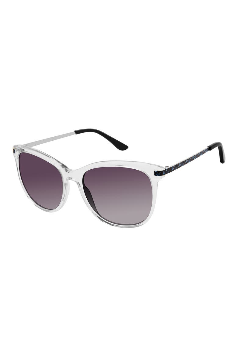 55mm Square Sunglasses, Main, color, CLEAR