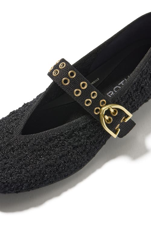 Rothys The Max Buckle Mary Jane In Black/metallic/neutral In Blue